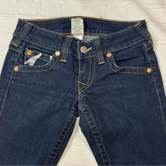 TRUE RELIGION BRAND JEANS “JOEY” boot cut flare Women's Blue Denim Pants 27 EUC - Picture 11 of 15